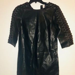 Faux leather dress